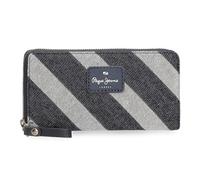 Pepe Jeans Celine Billetero con Tarjetero Azul 19,5x10x2 cms Poliéster con Detalles en Piel Sintética by Joumma Bags