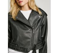 Pepe Jeans Chaqueta de mujer biker bolsillos laterales. Negro 1/XS