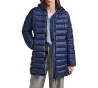 Pepe Jeans Maddie Long Puffer Jacket, Azul (Dulwich), XS para Mujer