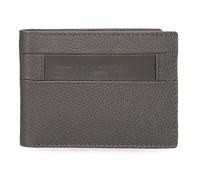Pepe Jeans Checkbox Cartera Horizontal con Monedero Gris 11,5x8x1 cms Piel