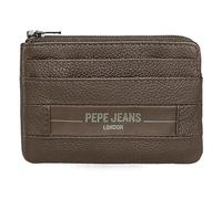 Pepe Jeans Checkbox Monedero Marrón 11x7x1,5 cms Piel