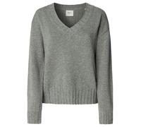 Pepe Jeans Cherice - Ropa de Punto con Cuello en V para Mujer, Color Gris (Gris Jaspeado), Talla L, Gris (Gris Jaspeado), L