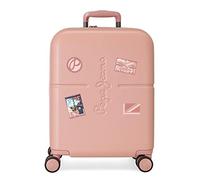 Pepe Jeans Chest Maleta de cabina rosa 40x55x20 cms Rígida ABS Cierre TSA integrado 37L 2,74 kgs 4 Ruedas dobles Equipaje de Mano