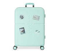 Pepe Jeans Chest Maleta mediana azul 48x70x28 cms Rígida ABS Cierre TSA integrado 79L 3,22 kgs 9 Ruedas dobles
