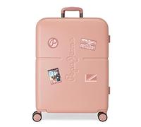 Pepe Jeans Chest Maleta mediana, rosa, Rígida, 8 Ruedas dobles