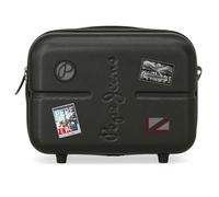 Pepe Jeans Chest Neceser Adaptable con Bandolera Negro 29x21x15 cms Rígido ABS 9,14L