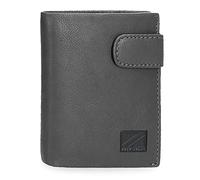 Pepe Jeans Chief Cartera vertical con cierre de clic Gris 8,5x10,5x1 cms Piel