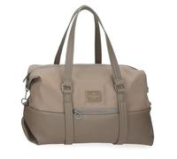 Pepe Jeans Christine Bolsa de Viaje Beige 40x25x20 cms Poliéster con Detalles en Piel Sintética 20L by Joumma Bags