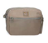 Pepe Jeans Christine Bolso Bandolera Beige 24x16x9 cms Poliéster con Detalles en Piel Sintética by Joumma Bags