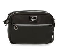Pepe Jeans Christine Bolso Bandolera Negro 24x16x9 cms Poliéster con Detalles en Piel Sintética by Joumma Bags