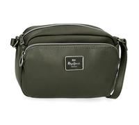 Pepe Jeans Christine Bolso Bandolera Verde 21,5X15X5 cms Poliéster con Detalles en Piel Sintética by Joumma Bags