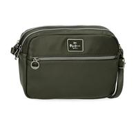 Pepe Jeans Christine Bolso Bandolera Verde 24x16x9 cms Poliéster con Detalles en Piel Sintética by Joumma Bags