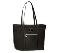 Pepe Jeans Christine Bolso Tote Negro 40X29X14 cms Poliéster con Detalles en Piel Sintética by Joumma Bags