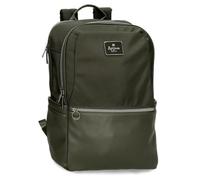 Pepe Jeans Christine Mochila para Portátil Portátil 15,6 Pulgadas Verde 29x40x11 cms Poliéster con Detalles en Piel Sintética 15,6L by Joumma Bags