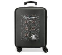 Pepe Jeans Cintia Maleta de Cabina Negro 38x55x20 cms Rígido 2,5 kgs Cierre de combinación Lateral ABS 2,5 kgs 35L Equipaje de Mano by Joumma Bags