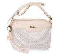 Pepe Jeans Clara Bandolera Dos Compartimentos Beige 24x16x7 cms Poliéster y PU by Joumma Bags