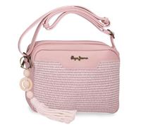 Pepe Jeans Clara Bandolera Dos Compartimentos Rosa 24x16x7 cms Poliéster y PU by Joumma Bags