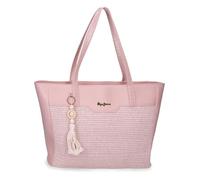 Pepe Jeans Clara Bolso Tote Portátil 15,6 Pulgadas Rosa 36x30x12 cms Poliéster y PU by Joumma Bags