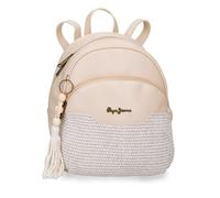 Pepe Jeans Clara Mochila Casual Beige 21x27,5x10 cms Poliéster y PU L by Joumma Bags