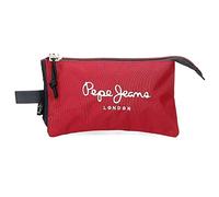 Pepe Jeans Clark Estuche Triple Rojo 22x12x5 cms Poliéster