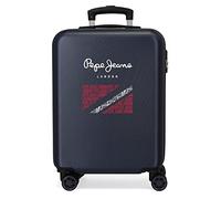 Pepe Jeans Clark Maleta de cabina Azul 38x55x20 cms Rígida ABS Cierre de combinación lateral 35L 2,74 kgs 4 Ruedas equipaje mano