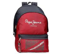 Pepe Jeans Clark Mochila para Portátil Doble Compartimento Adaptable a Carro 15,6" Rojo 31x44x15 cms Poliéster 23,87L