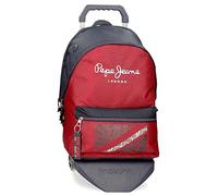 Pepe Jeans Clark Mochila para Portátil Doble Compartimento con Carro 15,6" Rojo 31x44x15 cms Poliéster 23,87L