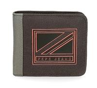 Pepe Jeans Cody Cartera con Monedero Negro 10,5x9x2 cms Poliéster