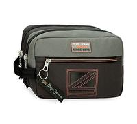 Pepe Jeans Cody Neceser Dos Compartimentos Adaptable Negro 22x10x9 cms Poliéster