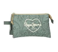 Pepe Jeans Coralie Estuche Triple Verde 22x12x5 cms Poliéster by Joumma Bags