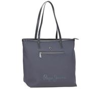 Pepe Jeans Corin Bolso Tote Portatil 15,6 Pulgadas Gris 34X32X14 cms Poliéster y PU by Joumma Bags