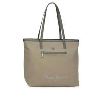 Pepe Jeans Corin Bolso Tote Portatil 15,6 Pulgadas Verde 34X32X14 cms Poliéster y PU by Joumma Bags