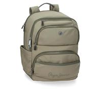 Pepe Jeans Corin Mochila para Portátil 15,6" Verde 29x40x14 cms Poliéster y PU 18,48L by Joumma Bags