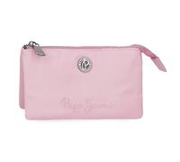 Pepe Jeans Corin Monedero Tres Compartimentos Rosa 17,5x9,5x2 cms Poliéster y PU by Joumma Bags