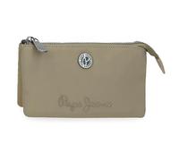 Pepe Jeans Corin Monedero Tres Compartimentos Verde 17,5x9,5x2 cms Poliéster y PU by Joumma Bags