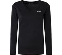 Pepe Jeans Corine L/S T-Shirt, Black (Black), M Mujer