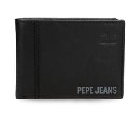 Pepe Jeans Cortland Billetero con Monedero Negro 11x8x1 cms Piel by Joumma Bags