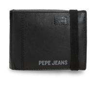 Pepe Jeans Cortland Cartera con Cinta elástica Negro 11,5x8,5x1 cms Piel by Joumma Bags