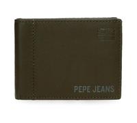 Pepe Jeans Cortland Cartera con Monedero Verde 11x8x1 cms Piel by Joumma Bags