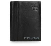 Pepe Jeans Cortland Cartera con Tarjetero Negro 8,5x11x1 cms Piel by Joumma Bags