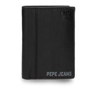 Pepe Jeans Cortland Cartera Vertical con Monedero Negro 8,5x11,5x1 cms Piel by Joumma Bags