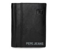 Pepe Jeans Cortland Cartera Vertical Negro 8,5x10,5x1 cms Piel by Joumma Bags