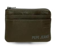Pepe Jeans Cortland Monedero con Tarjetero Verde 11x7x1,5 cms Piel by Joumma Bags