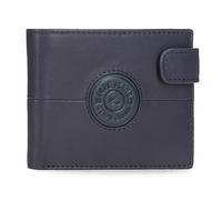 Pepe Jeans Cracker Cartera Horizontal con Cierre de Clic Azul 11x8,5x1 cms Piel