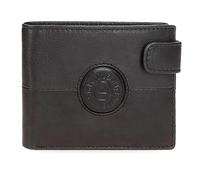 Pepe Jeans Cracker Cartera Horizontal con Cierre de Clic Negro 11x8,5x1 cms Piel