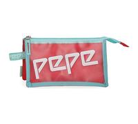 Pepe Jeans Cristal, Estuche Tres Compartimentos Niñas, Multicolor, 22x12x5 Cm