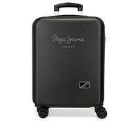 Pepe Jeans Cromwell Maleta de Cabina Negro 38x55x20 cms Rígida ABS Cierre de combinación Lateral 35L 2,74 kgs 4 Ruedas Equipaje Mano