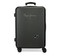 Pepe Jeans Cromwell Maleta Mediana Negro 46x65x23 cms Rígida ABS Cierre de combinación Lateral 56L 3,22 kgs 4 Ruedas