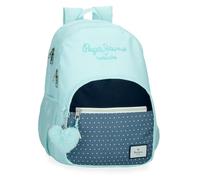 Pepe Jeans Dalma Mochila Escolar Doble Compartimento Azul 32x44x22 cms Poliéster by Joumma Bags