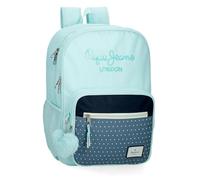 Pepe Jeans Dalma Mochila Escolar Doble Compartimento Adaptable a Carro Azul 30x40x13 cms Poliéster by Joumma Bags